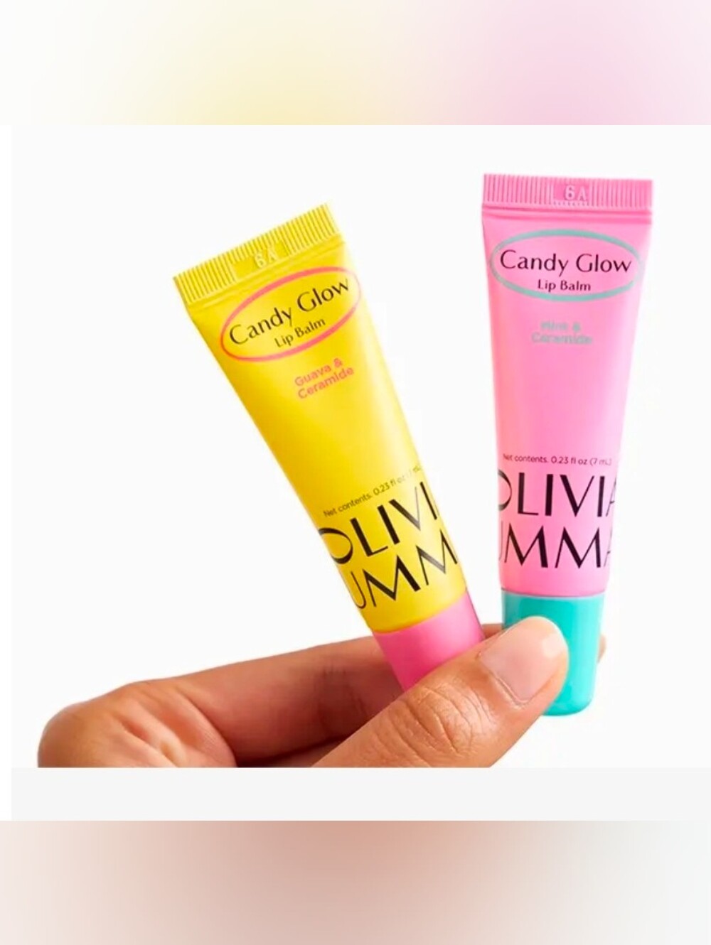 OliviaUmma Candy Glow Lip Balm Duo - Mint And Guava
